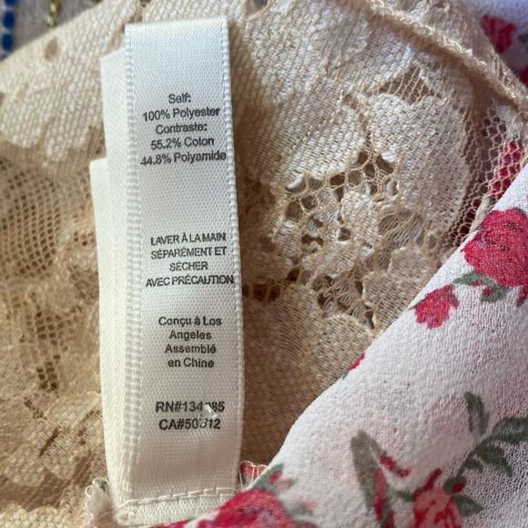 FOR LOVE & LEMONS Melrose White Floral Robe -Victoria's Secret Sz XS NEW - Picture 15 of 15